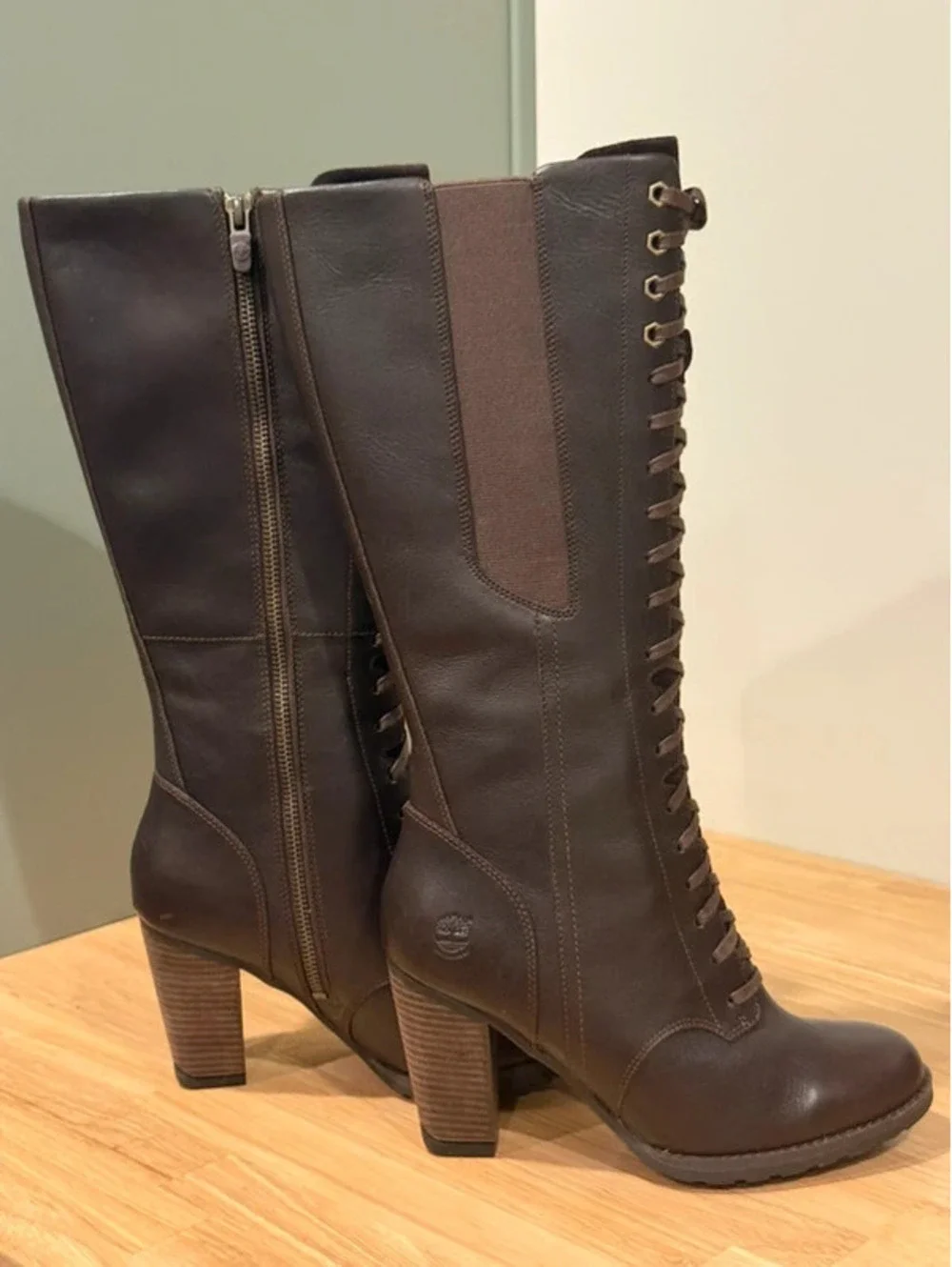 Timberland Earthkeepers Stratham Heights Boots Women 8 Brown Leather 8616A
